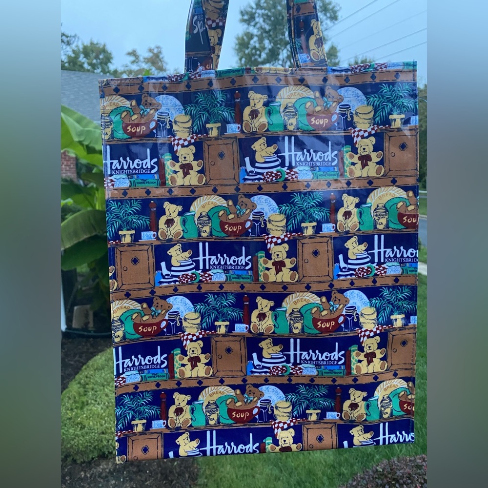 Harrods Knightsbridge Tote Bag Teddy Bear PVC